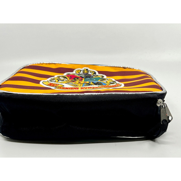Harry Potter Insulated Lunch Bag Hogwarts Castle Crest Gryffindor Colors Striped - Picture 2 of 8